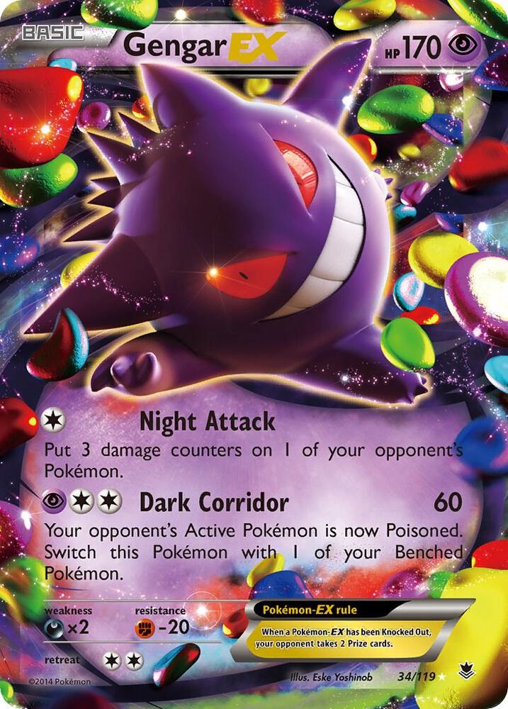 Gengar EX 34/119- NM