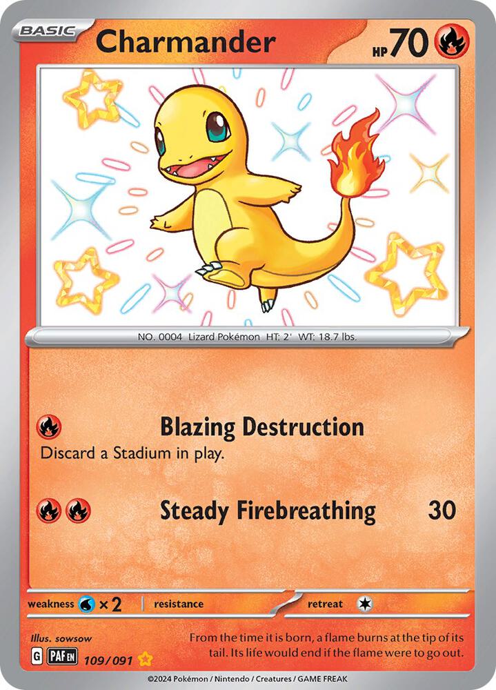 Charmander - 109/091- NM