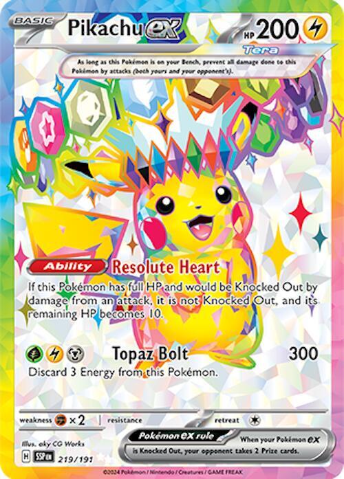Pikachu ex - 219/191- NM